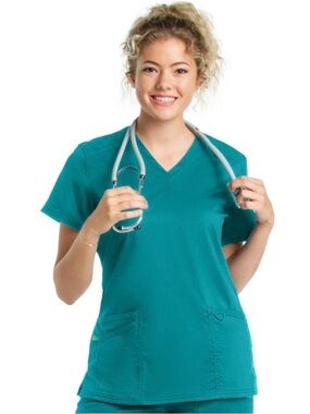 Landau ProFlex Tailored Fit V-Neck Scrub Top